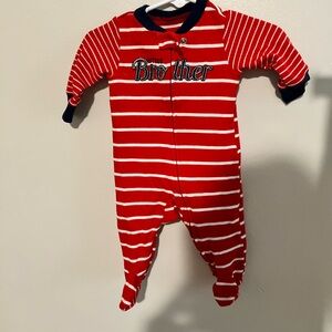 Carter's Red and White Striped Footie